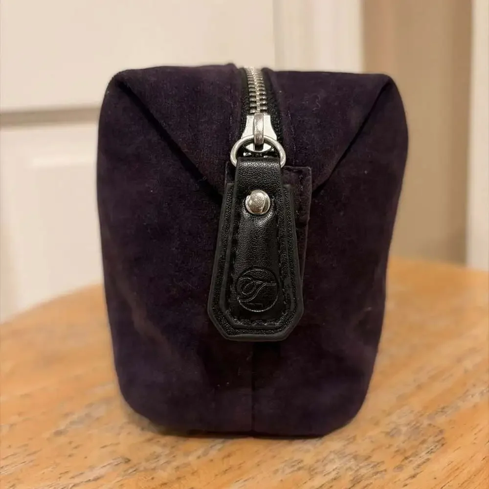 Temperley London British Airways First Class Suede Toiletry Cosmetic Wash Bag